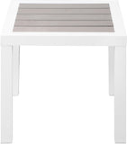 Nizuc Contemporary Outdoor Patio End Table with Durable Aluminum Frame for Stylish Relaxation