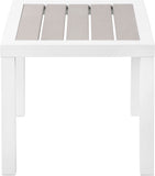 Nizuc Contemporary Outdoor Patio End Table with Durable Aluminum Frame for Stylish Relaxation