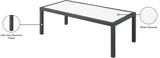 Nizuc Contemporary Outdoor Patio Coffee Table with Durable Aluminum Frame for Stylish Relaxation