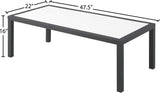 Nizuc Contemporary Outdoor Patio Coffee Table with Durable Aluminum Frame for Stylish Relaxation
