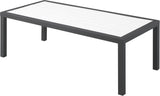 Nizuc Contemporary Outdoor Patio Coffee Table with Durable Aluminum Frame for Stylish Relaxation