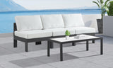 Nizuc Contemporary Outdoor Patio Coffee Table with Durable Aluminum Frame for Stylish Relaxation