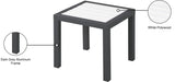 Nizuc Contemporary Outdoor Patio End Table with Durable Aluminum Frame for Stylish Relaxation