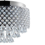 Cinderella Crystal Round Chandelier Pendant // Chrome
