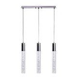 Acrylic Cylinder Chandelier // 3 Light