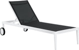 Nizuc Adjustable Sun Chaise Lounge Chair - Contemporary Outdoor Patio Aluminum Frame for Relaxation