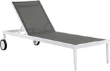 Nizuc Adjustable Sun Chaise Lounge Chair - Contemporary Outdoor Patio Aluminum Frame for Relaxation