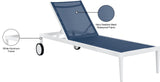 Nizuc Adjustable Sun Chaise Lounge Chair - Contemporary Outdoor Patio Aluminum Frame for Relaxation