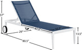 Nizuc Adjustable Sun Chaise Lounge Chair - Contemporary Outdoor Patio Aluminum Frame for Relaxation
