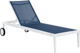 Nizuc Adjustable Sun Chaise Lounge Chair - Contemporary Outdoor Patio Aluminum Frame for Relaxation