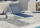 Nizuc Adjustable Sun Chaise Lounge Chair - Contemporary Outdoor Patio Aluminum Frame for Relaxation