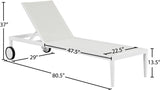 Nizuc Adjustable Sun Chaise Lounge Chair - Contemporary Outdoor Patio Aluminum Frame for Relaxation