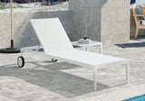 Nizuc Adjustable Sun Chaise Lounge Chair - Contemporary Outdoor Patio Aluminum Frame for Relaxation