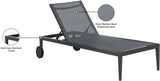 Nizuc Adjustable Sun Chaise Lounge Chair - Contemporary Outdoor Patio Aluminum Frame for Relaxation