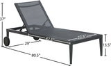 Nizuc Adjustable Sun Chaise Lounge Chair - Contemporary Outdoor Patio Aluminum Frame for Relaxation
