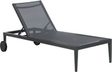 Nizuc Adjustable Sun Chaise Lounge Chair - Contemporary Outdoor Patio Aluminum Frame for Relaxation