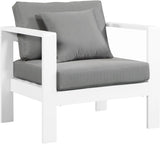 Nizuc Contemporary Outdoor Patio Arm Chair - Stylish Waterproof Fabric & Sturdy Aluminum Frame