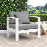 Nizuc Contemporary Outdoor Patio Arm Chair - Stylish Waterproof Fabric & Sturdy Aluminum Frame