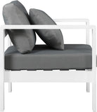 Nizuc Contemporary Outdoor Patio Arm Chair - Stylish Waterproof Fabric & Sturdy Aluminum Frame