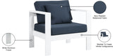Nizuc Contemporary Outdoor Patio Arm Chair - Stylish Waterproof Fabric & Sturdy Aluminum Frame