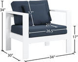 Nizuc Contemporary Outdoor Patio Arm Chair - Stylish Waterproof Fabric & Sturdy Aluminum Frame