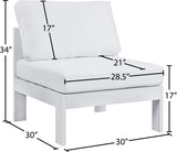 Nizuc Contemporary Outdoor Modular Patio Chair with Durable Waterproof Fabric for All-Weather Use