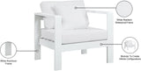 Nizuc Contemporary Outdoor Patio Arm Chair - Stylish Waterproof Fabric & Sturdy Aluminum Frame