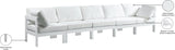 Nizuc Contemporary Outdoor Modular Sofa with Waterproof Fabric and Sturdy Aluminum Frame Design