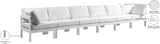 Nizuc Contemporary Outdoor Modular Sofa with Waterproof Fabric and Sturdy Aluminum Frame Design