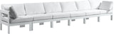 Nizuc Contemporary Outdoor Modular Sofa with Waterproof Fabric and Sturdy Aluminum Frame Design