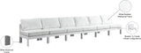 Nizuc Contemporary Outdoor Modular Sofa with Waterproof Fabric and Sturdy Aluminum Frame Design