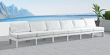 Nizuc Contemporary Outdoor Modular Sofa with Waterproof Fabric and Sturdy Aluminum Frame Design