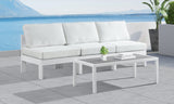 Nizuc Contemporary Outdoor Modular Sofa with Waterproof Fabric and Sturdy Aluminum Frame Design
