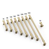 DESIGN3768 Champagne Bronze Cabinet Pulls for White Cabinets | 5", Warm Modern, Heavy-Duty Feel
