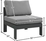 Nizuc Contemporary Outdoor Modular Patio Chair with Durable Waterproof Fabric for All-Weather Use