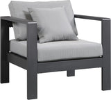 Nizuc Contemporary Outdoor Patio Arm Chair - Stylish Waterproof Fabric & Sturdy Aluminum Frame