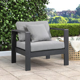 Nizuc Contemporary Outdoor Patio Arm Chair - Stylish Waterproof Fabric & Sturdy Aluminum Frame