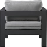 Nizuc Contemporary Outdoor Patio Arm Chair - Stylish Waterproof Fabric & Sturdy Aluminum Frame