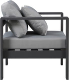 Nizuc Contemporary Outdoor Patio Arm Chair - Stylish Waterproof Fabric & Sturdy Aluminum Frame