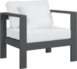 Nizuc Contemporary Outdoor Patio Arm Chair - Stylish Waterproof Fabric & Sturdy Aluminum Frame
