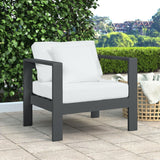 Nizuc Contemporary Outdoor Patio Arm Chair - Stylish Waterproof Fabric & Sturdy Aluminum Frame