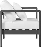 Nizuc Contemporary Outdoor Patio Arm Chair - Stylish Waterproof Fabric & Sturdy Aluminum Frame