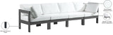 Nizuc Contemporary Outdoor Modular Sofa with Waterproof Fabric and Sturdy Aluminum Frame Design