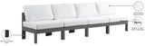 Nizuc Contemporary Outdoor Modular Sofa with Waterproof Fabric and Sturdy Aluminum Frame Design