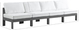 Nizuc Contemporary Outdoor Modular Sofa with Waterproof Fabric and Sturdy Aluminum Frame Design