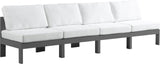 Nizuc Contemporary Outdoor Modular Sofa with Waterproof Fabric and Sturdy Aluminum Frame Design