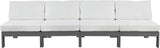 Nizuc Contemporary Outdoor Modular Sofa with Waterproof Fabric and Sturdy Aluminum Frame Design