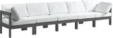 Nizuc Contemporary Outdoor Modular Sofa with Waterproof Fabric and Sturdy Aluminum Frame Design