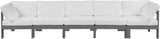 Nizuc Contemporary Outdoor Modular Sofa with Waterproof Fabric and Sturdy Aluminum Frame Design