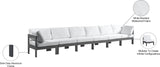 Nizuc Contemporary Outdoor Modular Sofa with Waterproof Fabric and Sturdy Aluminum Frame Design